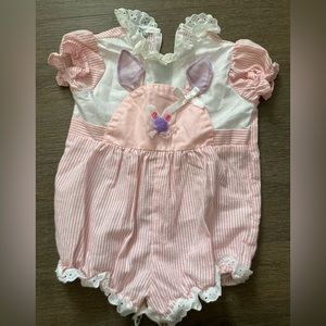 80s spring Romper & Hat